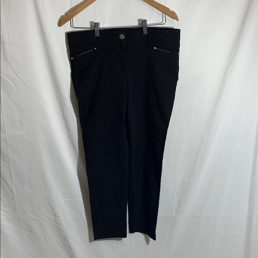 89th & Madison Black and Silver Skinny Jeans
